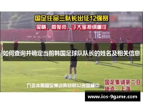 如何查询并确定当前韩国足球队队长的姓名及相关信息